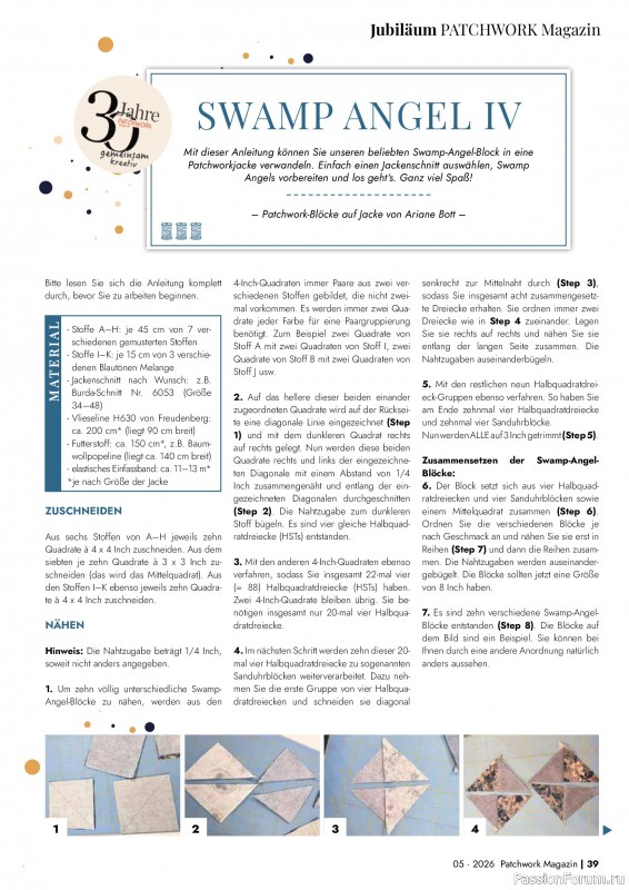 Коллекция проектов для рукодельниц в журнале &laquo;Patchwork das Magazin №5 2026&raquo;