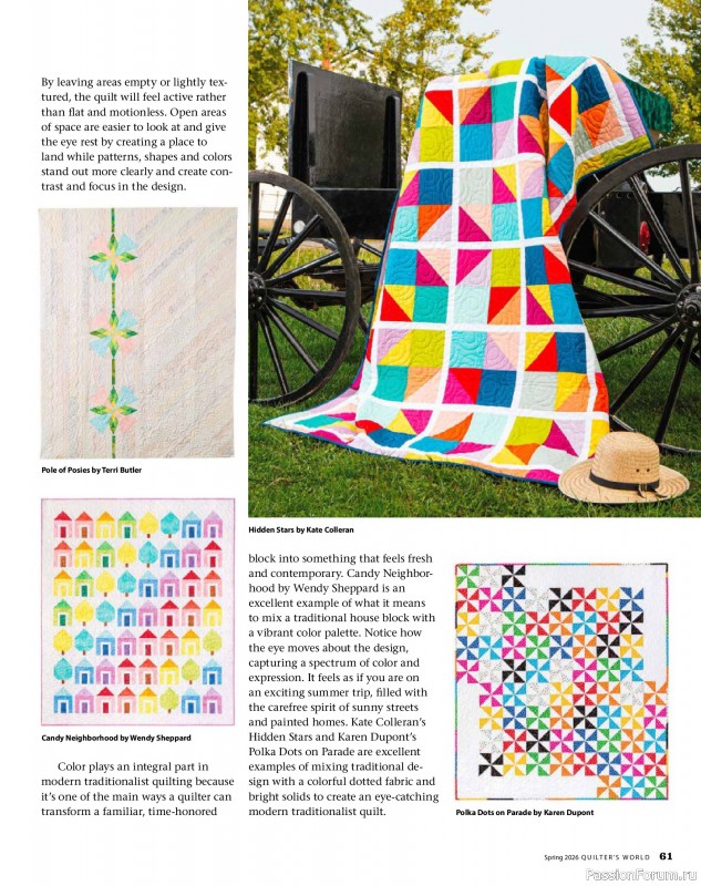 Коллекция проектов для рукодельниц в журнале «Quilter's World - Spring 2026»