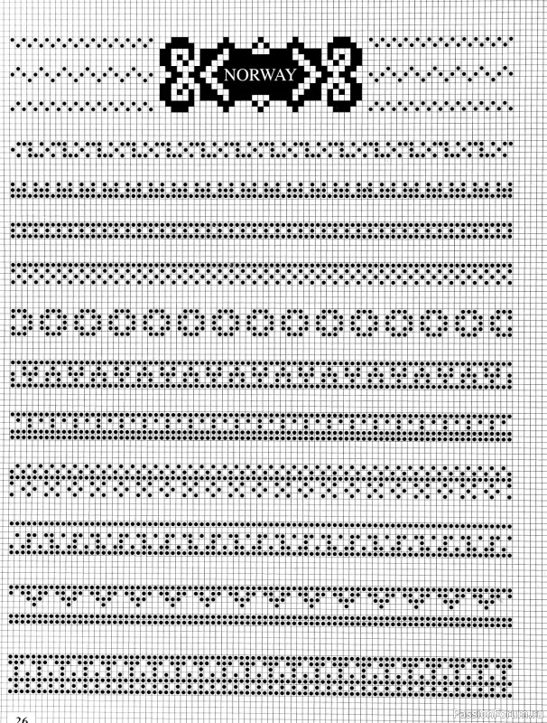 Коллекция узоров в книге «Charts for Colour Knitting»
