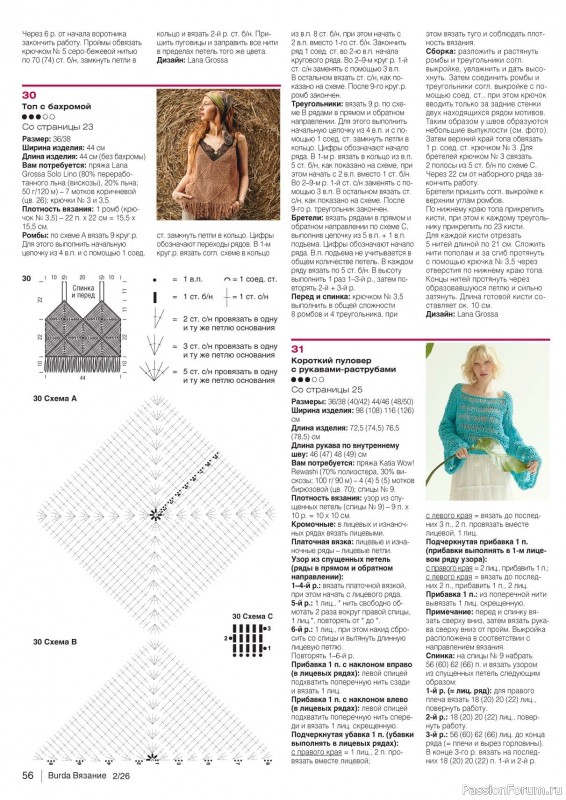 Вязаные модели в журнале «B-Вязание №2 2026»