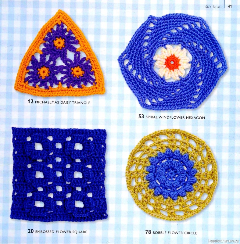 Вязаные проекты в книге &laquo;75 Crocheted Floral Blocks&raquo;. Часть 1