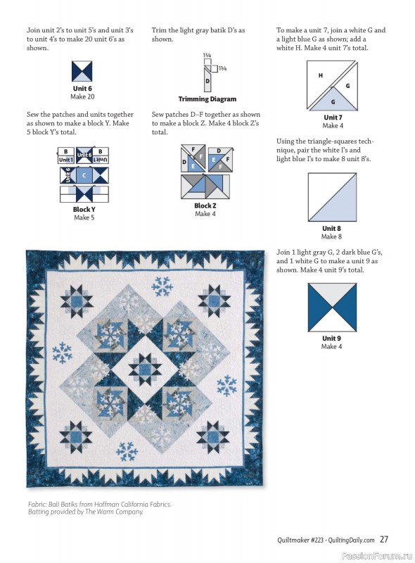 Коллекция проектов для рукодельниц в журнале «Quiltmaker - Winter 2026»