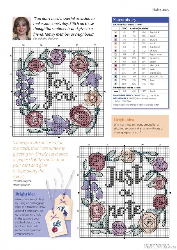 Коллекция вышивки в журнале «Cross Stitch Favourites - Flowers 2026»