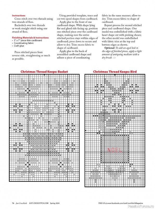 Коллекция вышивки в журнале «Just CrossStitch - Spring 2024»