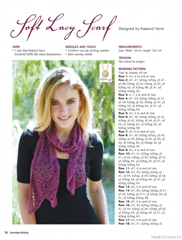Вязаные модели спицами в журнале «Australian Knitting Vol.18 №2 2026»