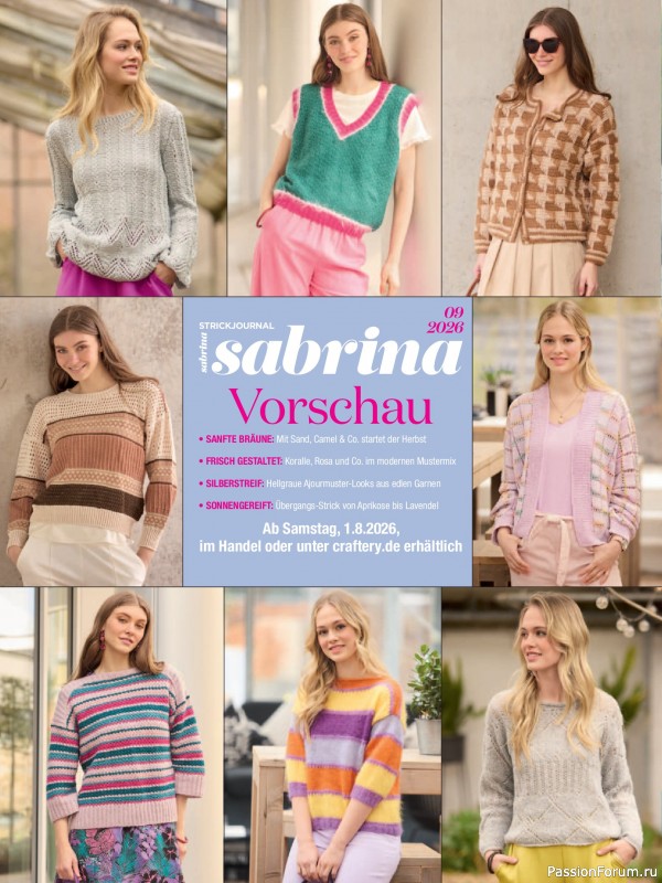 Вязаные модели в журнале &laquo;Sabrina №8 2026 German&raquo;