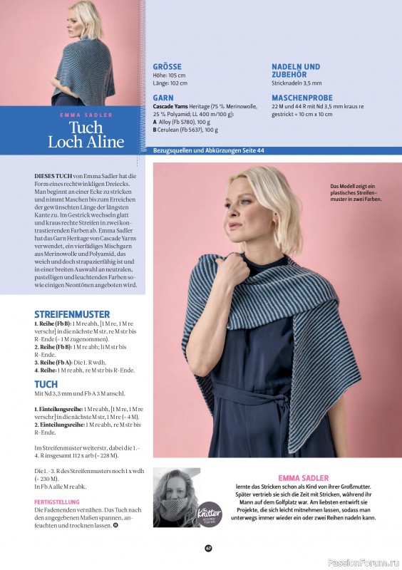 Вязаные проекты спицами в журнале &laquo;The Knitter №81 2026 Germany&raquo;