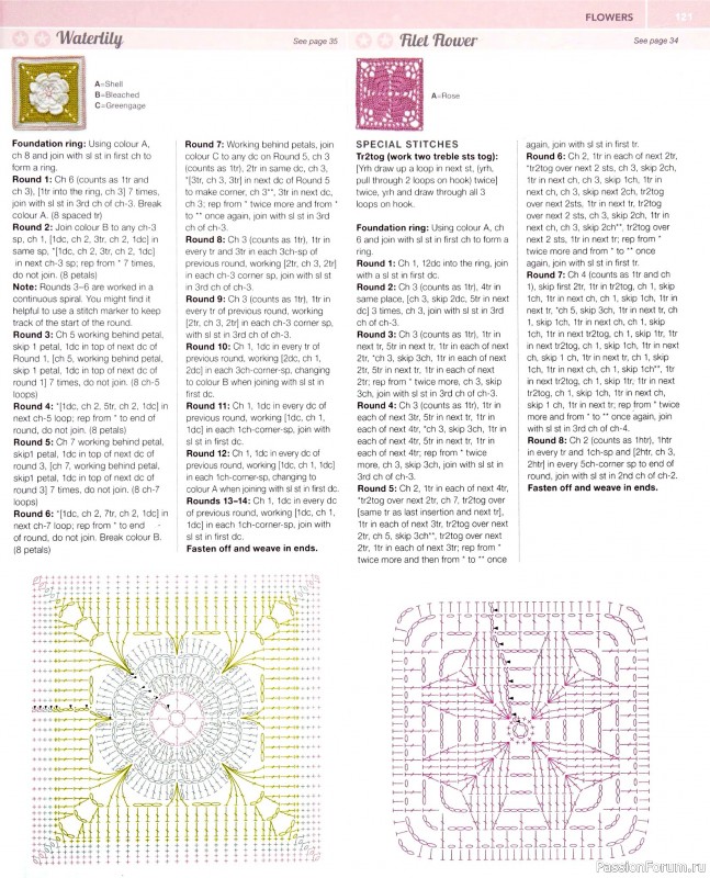 Вязаные проекты в книге «150 Crochet Blocks». Часть 2