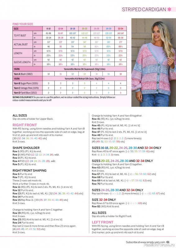 Вязаные проекты в журнале «Simply Knitting №281 2026»