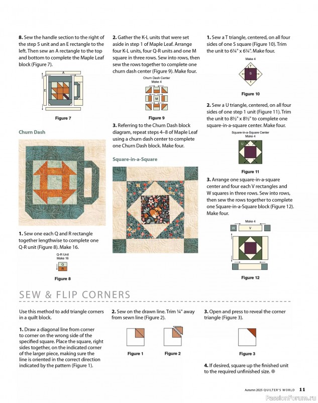 Коллекция проектов для рукодельниц в журнале «Quilter's World - Autumn 2025»