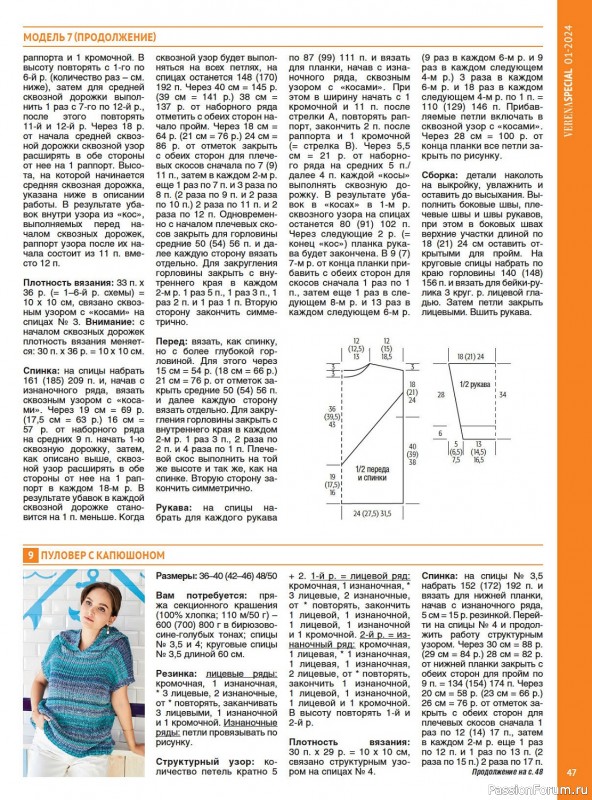 Вязаные модели в журнале «Модное вязание №1 2024»