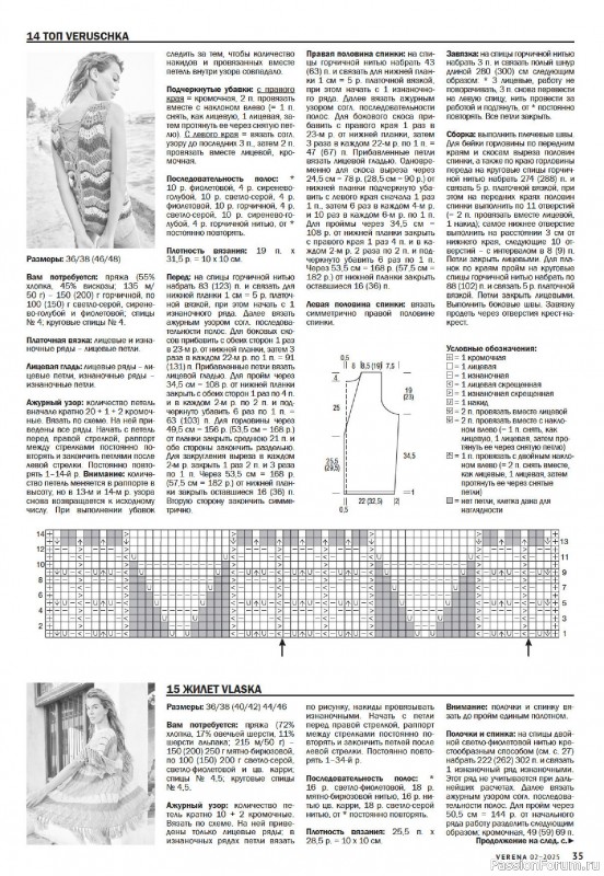 Вязаные модели в журнале «Verena №2 2025»