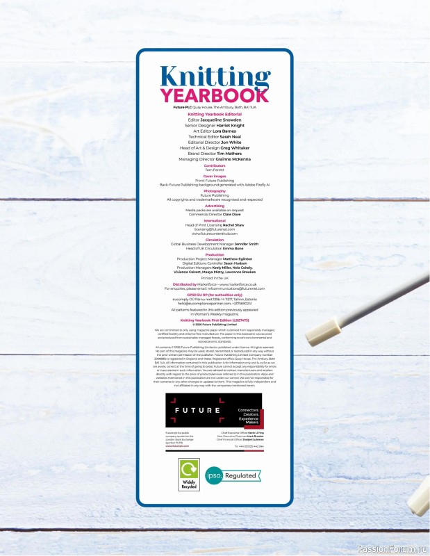 Вязаные проекты в журнале «Knitting Yearbook - 1st Ed. 2026»