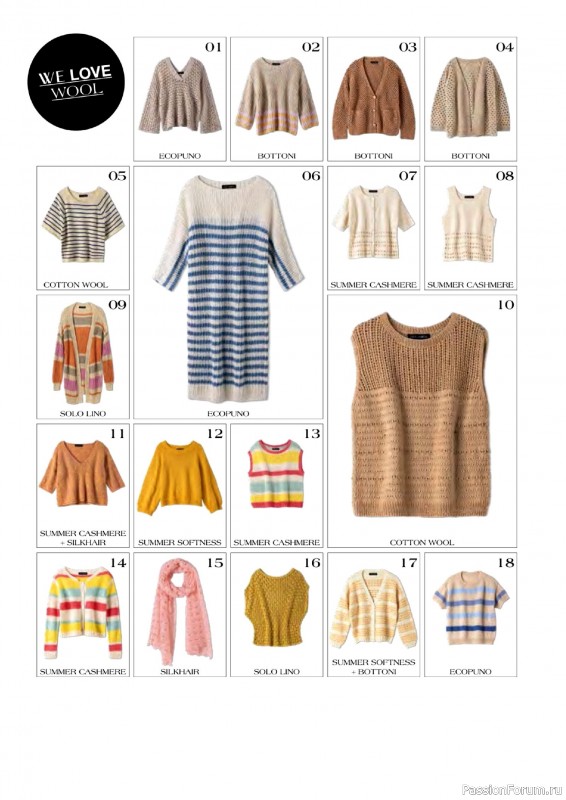 Вязаные проекты в журнале «Lana Grossa - Natural Knits №1 2025»