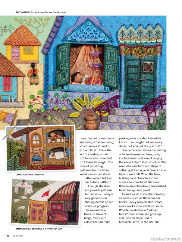 Коллекция проектов для рукодельниц в журнале «Australian Homespun - October-November 2025»