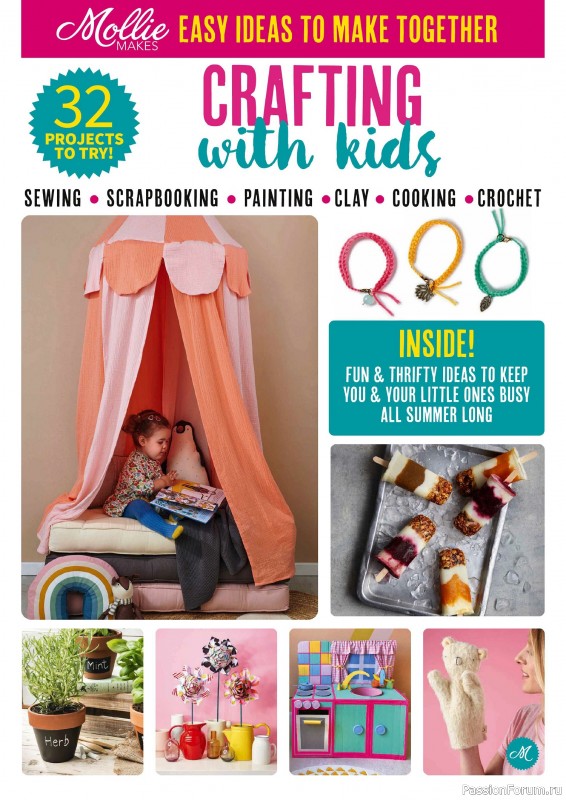 Коллекция проектов для рукодельниц в журнале «Mollie Makes Presents – Crafting With Kids 2024»