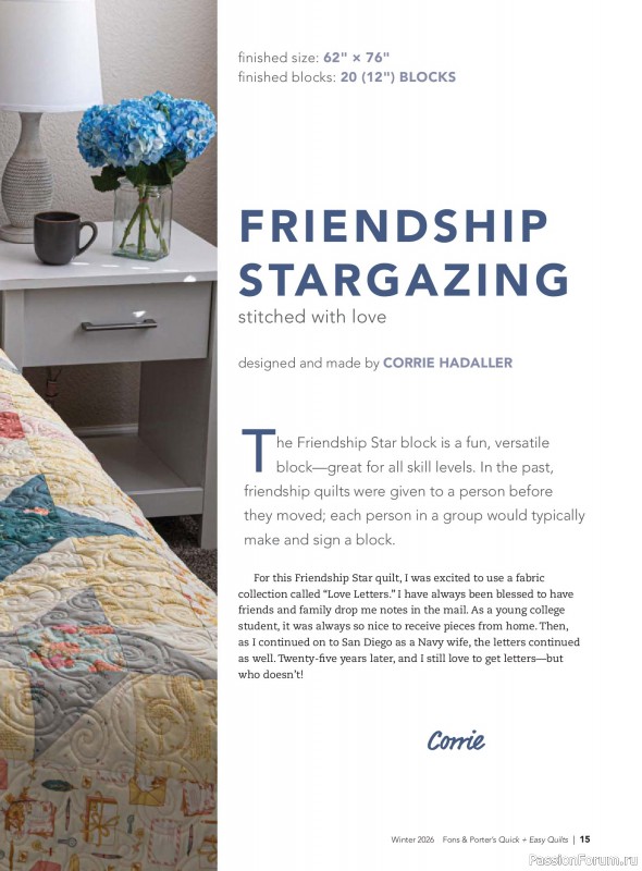 Коллекция проектов для рукодельниц в журнале &laquo;Quick+Easy Quilts - Winter 2026&raquo;