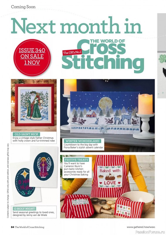 Коллекция вышивки в журнале «The World of Cross Stitching №339 2023»