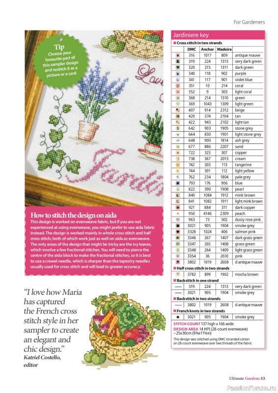 Коллекция вышивки в журнале «Ultimate Cross Stitch Gardens 2026»