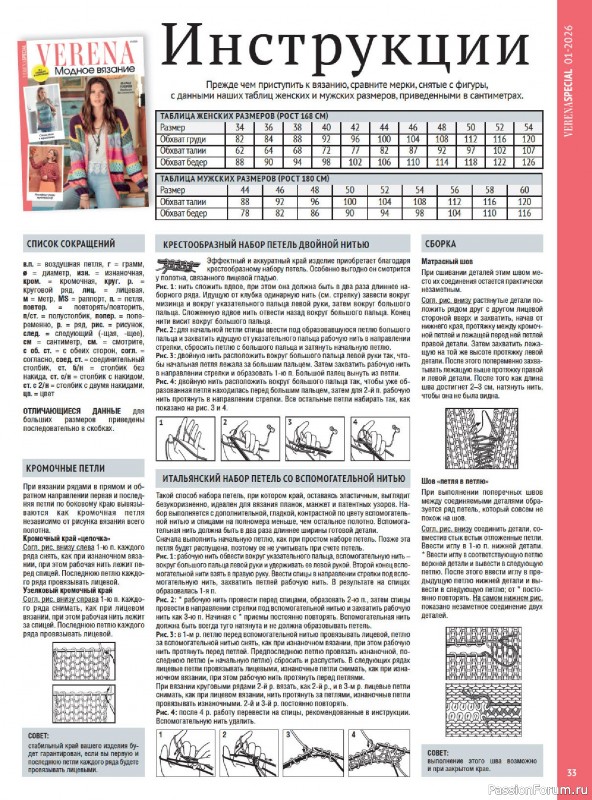 Вязаные модели в журнале &laquo;Модное вязание №1 2026&raquo;