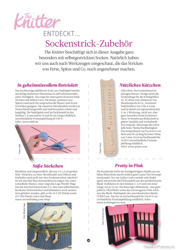 Вязаные проекты спицами в журнале &laquo;The Knitter №81 2026 Germany&raquo;