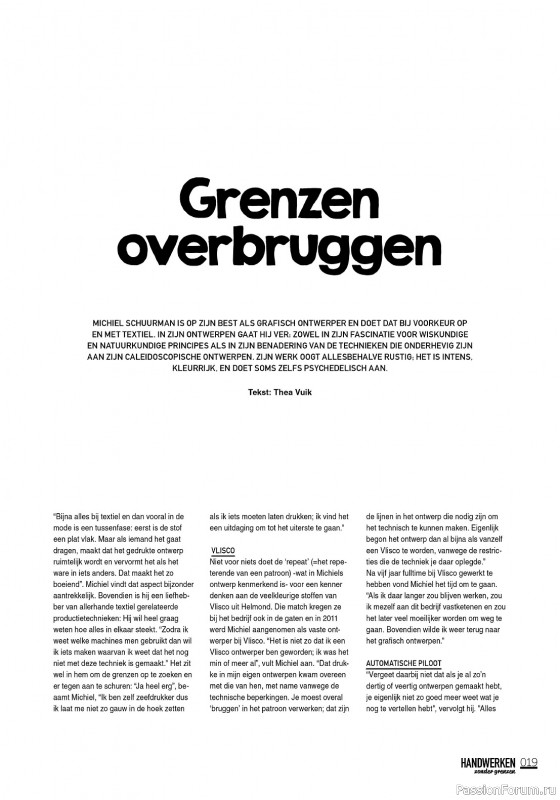 Коллекция проектов для рукодельниц в журнале «Handwerken Zonder Grenzen №239 2023»