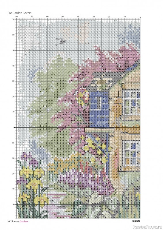Коллекция вышивки в журнале «Ultimate Cross Stitch Gardens 2026»