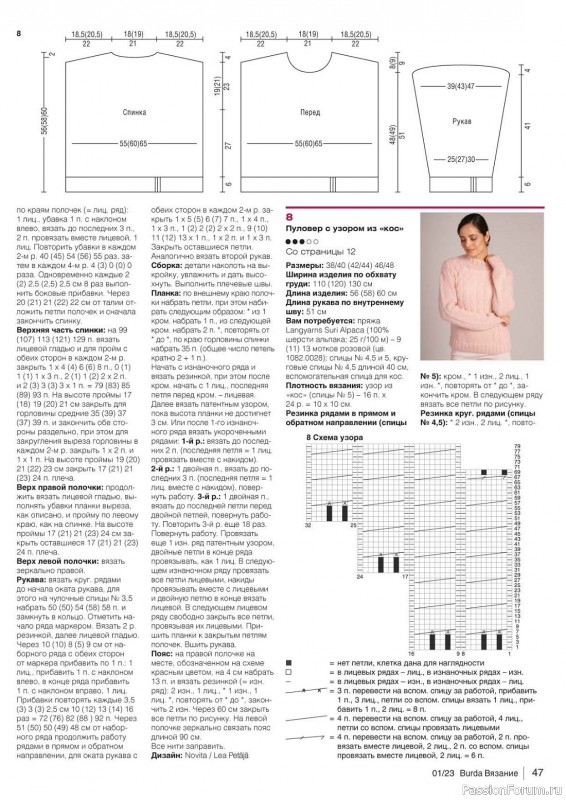 Вязаные модели в журнале «B-Вязание №1 2023»