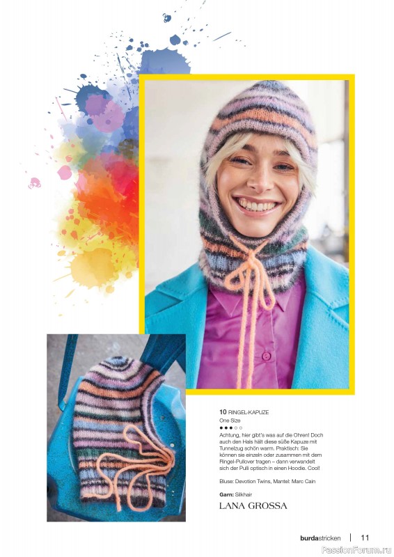 Вязаные модели в журнале «Burda Stricken №3 2024»