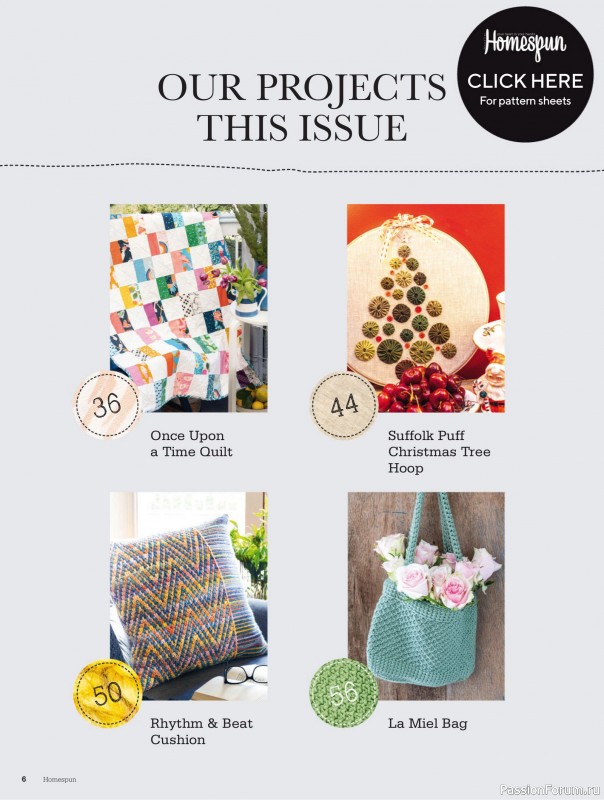 Коллекция проектов для рукодельниц в журнале «Australian Homespun - October-November 2025»
