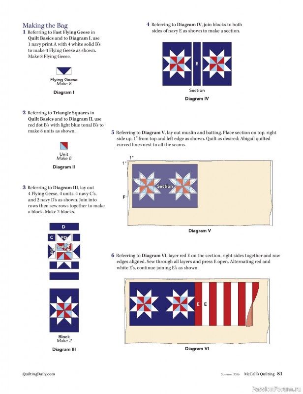 Коллекция проектов для рукодельниц в журнале &laquo;McCall's Quilting - Summer 2026&raquo;
