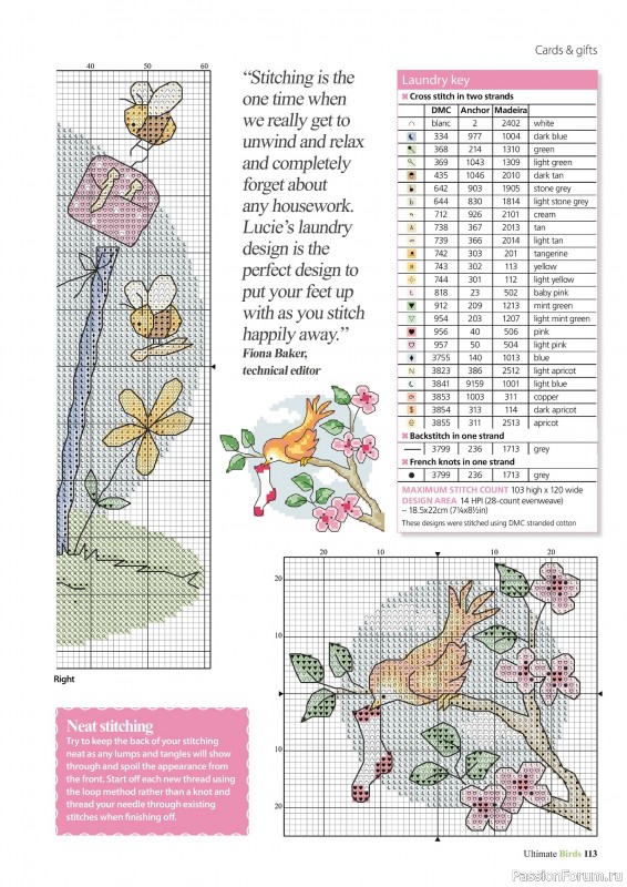 Коллекция вышивки в журнале «Cross Stitch Birds - March 2025»