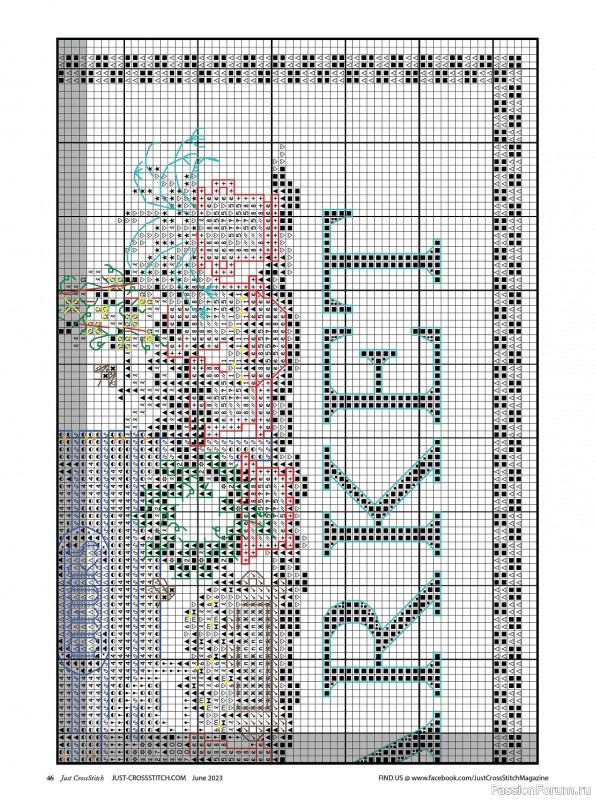 Коллекция вышивки в журнале «Just CrossStitch - June 2023»