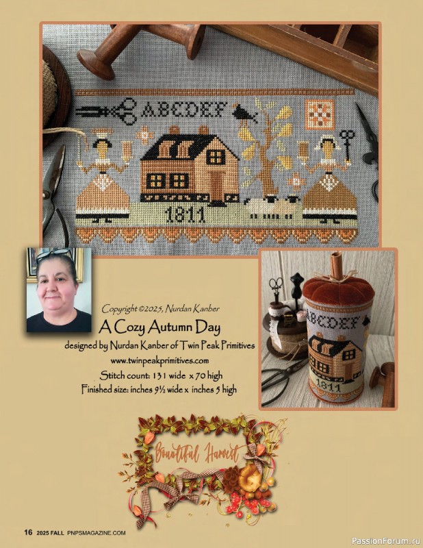 Коллекция вышивки в журнале «Punch Needle & Primitive Stitcher – Fall 2025»