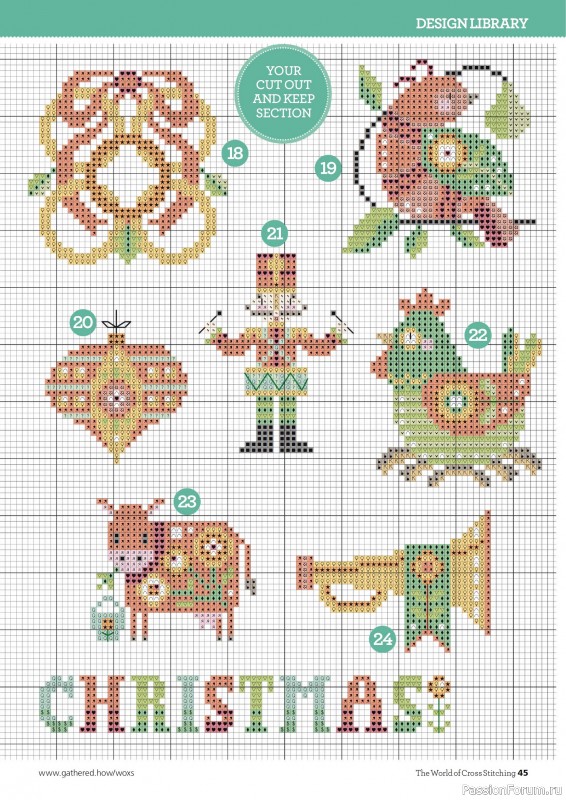 Коллекция вышивки в журнале «The World of Cross Stitching №365 2025»