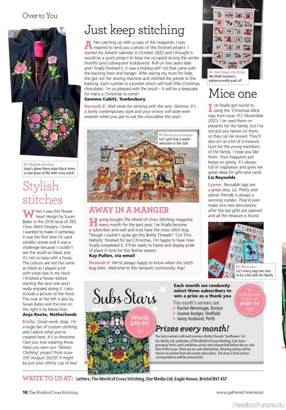 Коллекция вышивки в журнале «The World of Cross Stitching - Special 2023»