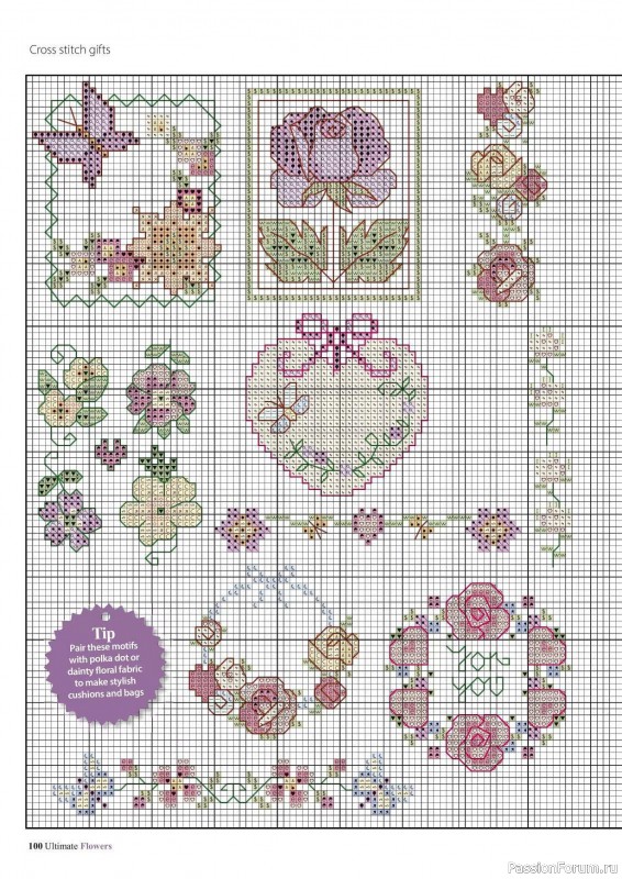 Коллекция вышивки в журнале «Ultimate CrossStitch Flowers - 2025»