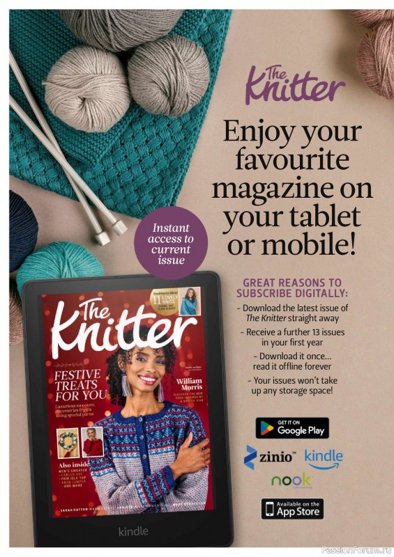 Вязаные проекты спицами в журнале &laquo;The Knitter №223 2025&raquo;
