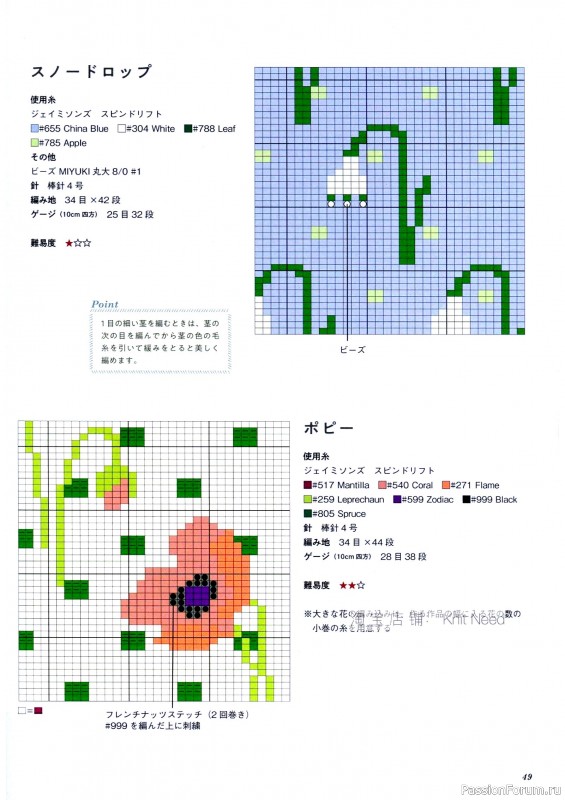 Вязаные проекты в книге «Flower Knitting». Часть 1