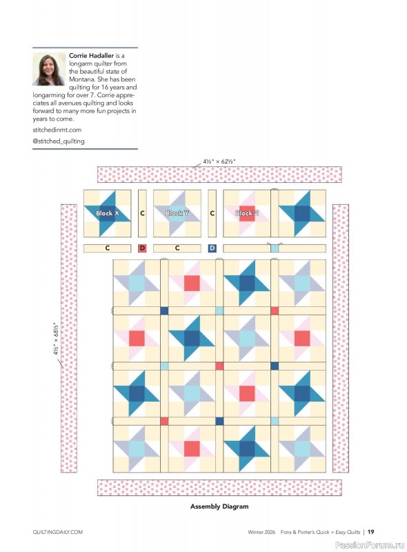 Коллекция проектов для рукодельниц в журнале &laquo;Quick+Easy Quilts - Winter 2026&raquo;