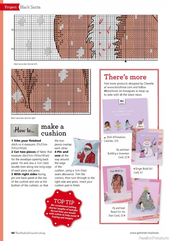 Коллекция вышивки в журнале «The World of Cross Stitching №338 2022»