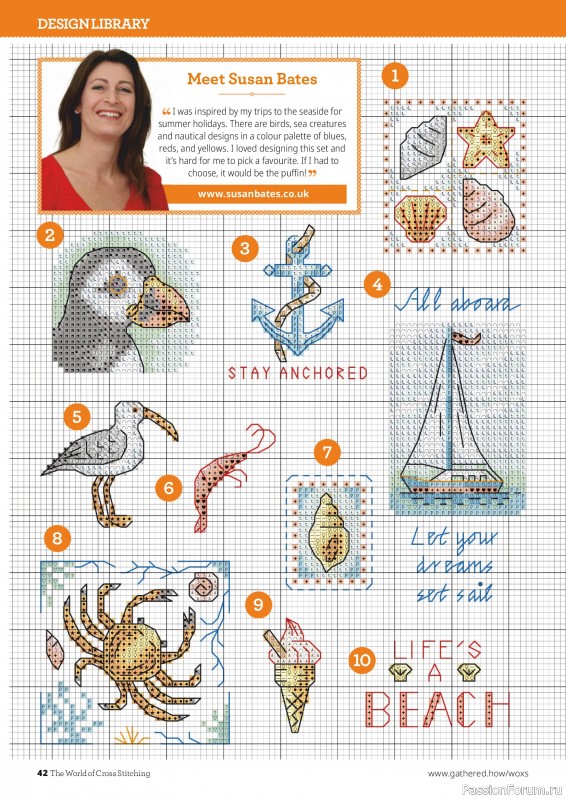 Коллекция вышивки в журнале «The World of Cross Stitching №374 2026»