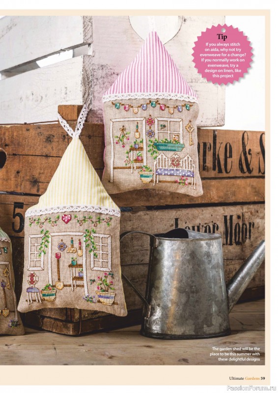 Коллекция вышивки в журнале «Ultimate Cross Stitch Gardens 2026»