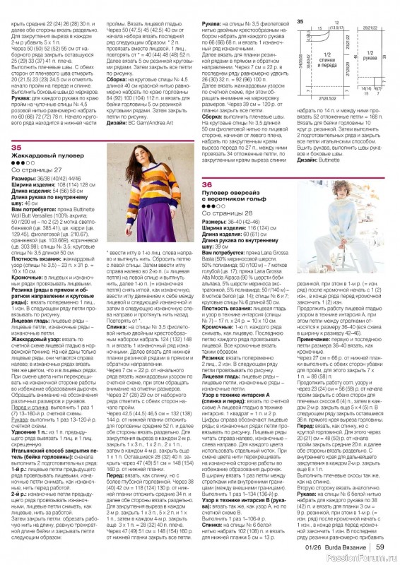 Вязаные модели в журнале &laquo;B-Вязание №1 2026&raquo;