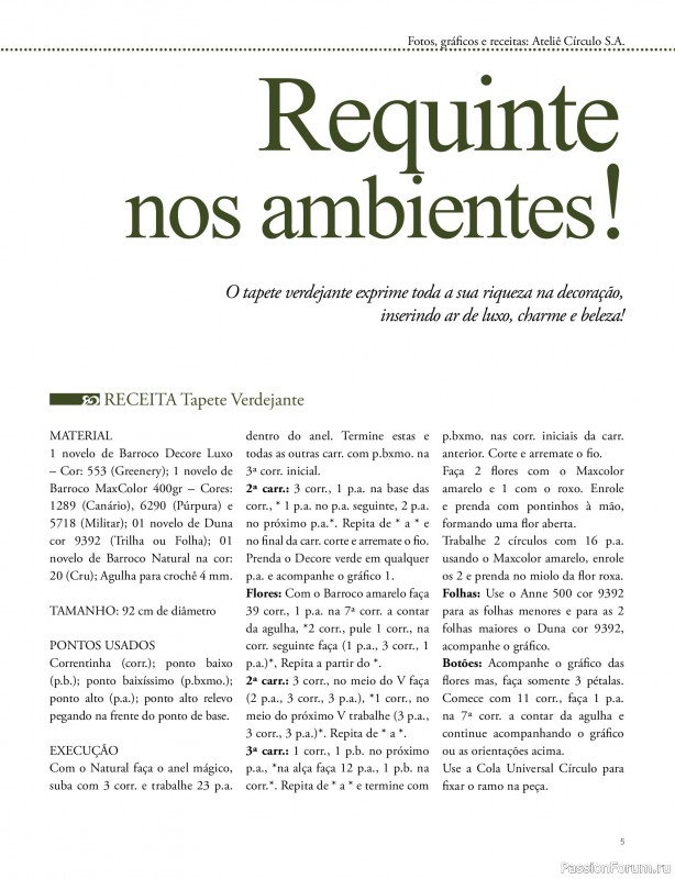 Вязаные проекты крючком в журнале &laquo;Artesanato Simples Ed.87 Croche com Fios Barroco&raquo;