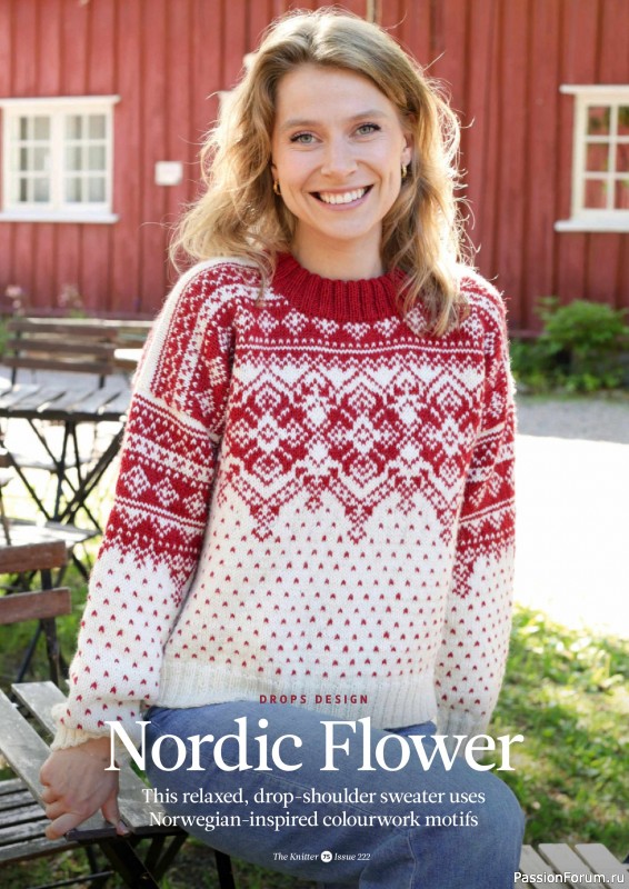 Вязаные проекты спицами в журнале «The Knitter №222 2025»