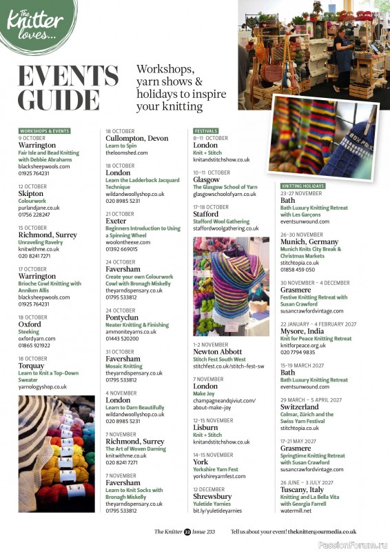 Вязаные проекты спицами в журнале «The Knitter №232 2026»