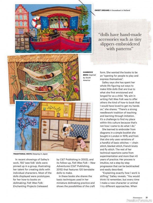 Коллекция проектов для рукодельниц в журнале «Australian Homespun - October-November 2025»