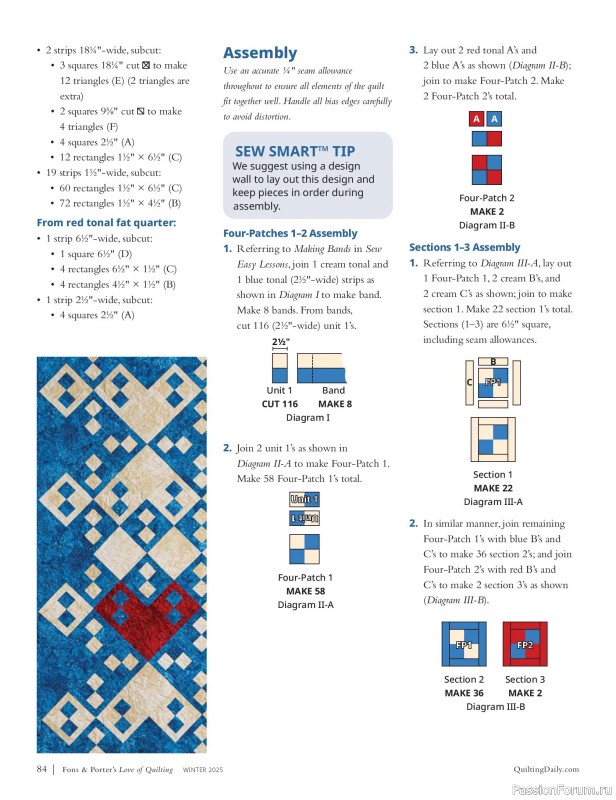 Коллекция проектов для рукодельниц в журнале «Fons & Porter's Love of Quilting - Winter 2026»