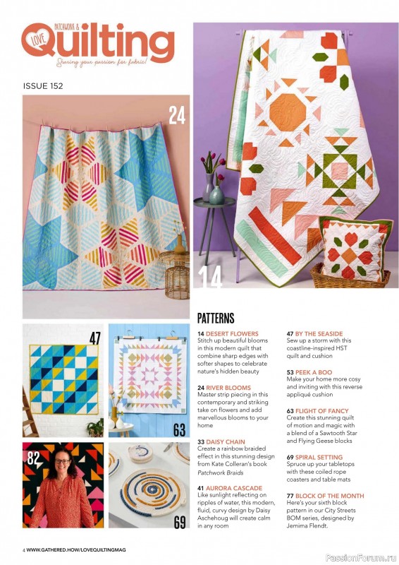 Коллекция проектов для рукодельниц в журнале «Love Patchwork & Quilting №152 2025»